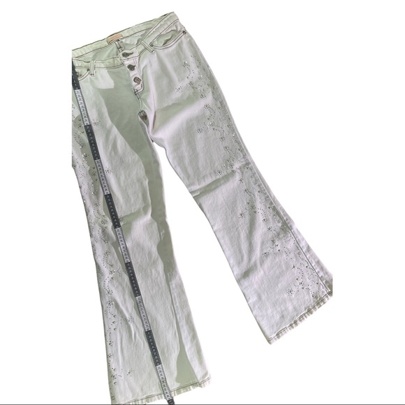 Forever 21 embellished vintage white Jeans size Large - Picture 5 of 9
